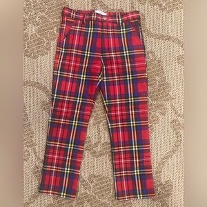 Classic Prep Boys Plaid Christmas Pants Size 6 Like New